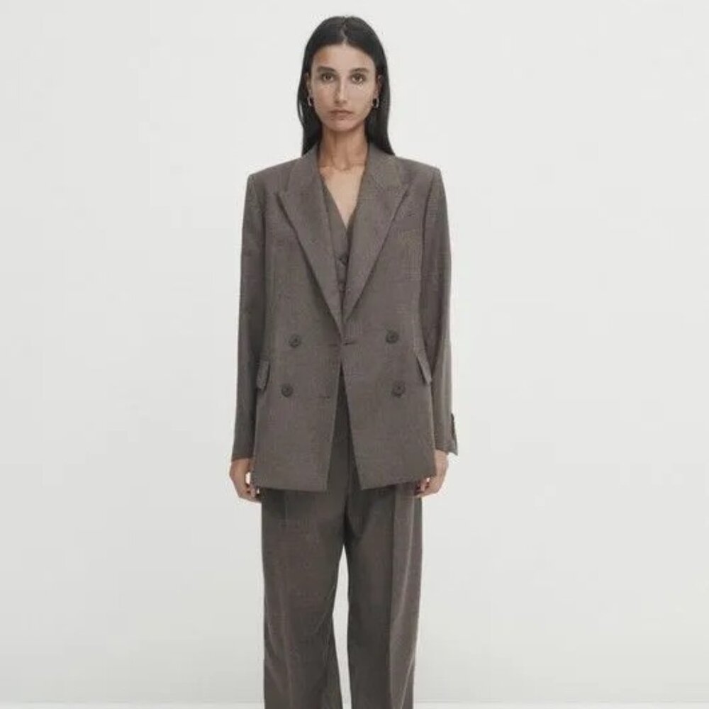 Massimo Dutti Dark Gray Blazer